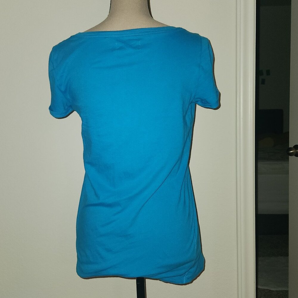 Women's Hollister Crewneck Short Sleeve Tshirt Sz S Turquiose - Picture 4 of 7